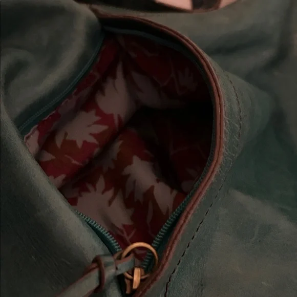 Teal Hobo Leather Women's Bag - Picture 5 of 11